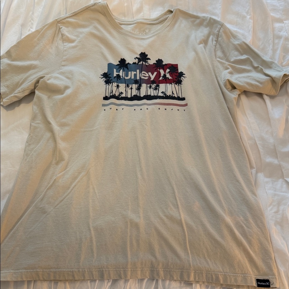 Hurley Tan Palm Tree Graphic Tee
